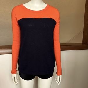 J.Crew Factory Merino Wool Colorblock Crew Neck LS Sweater XXS
